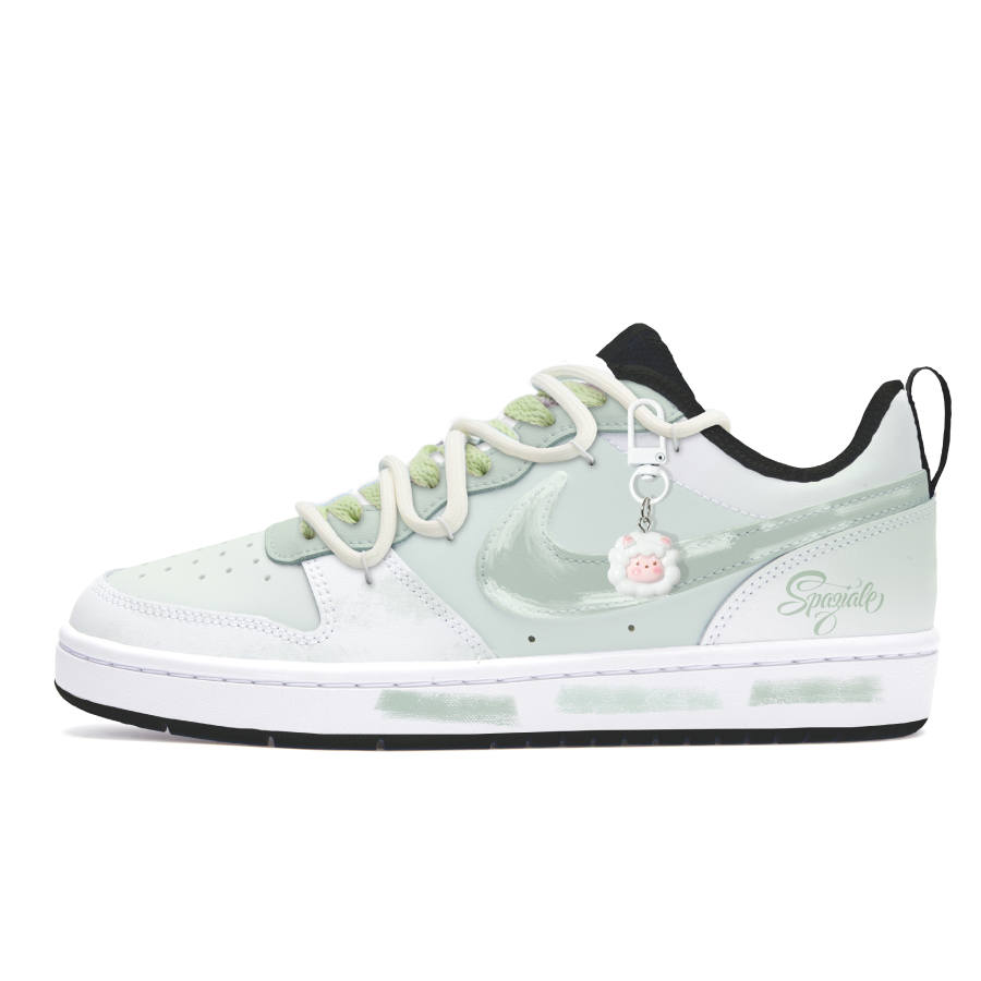 Nike Nike Court Borough Low 2 Slip Resistant Abrasion Resistant Low top Skateboard Shoes GS Green