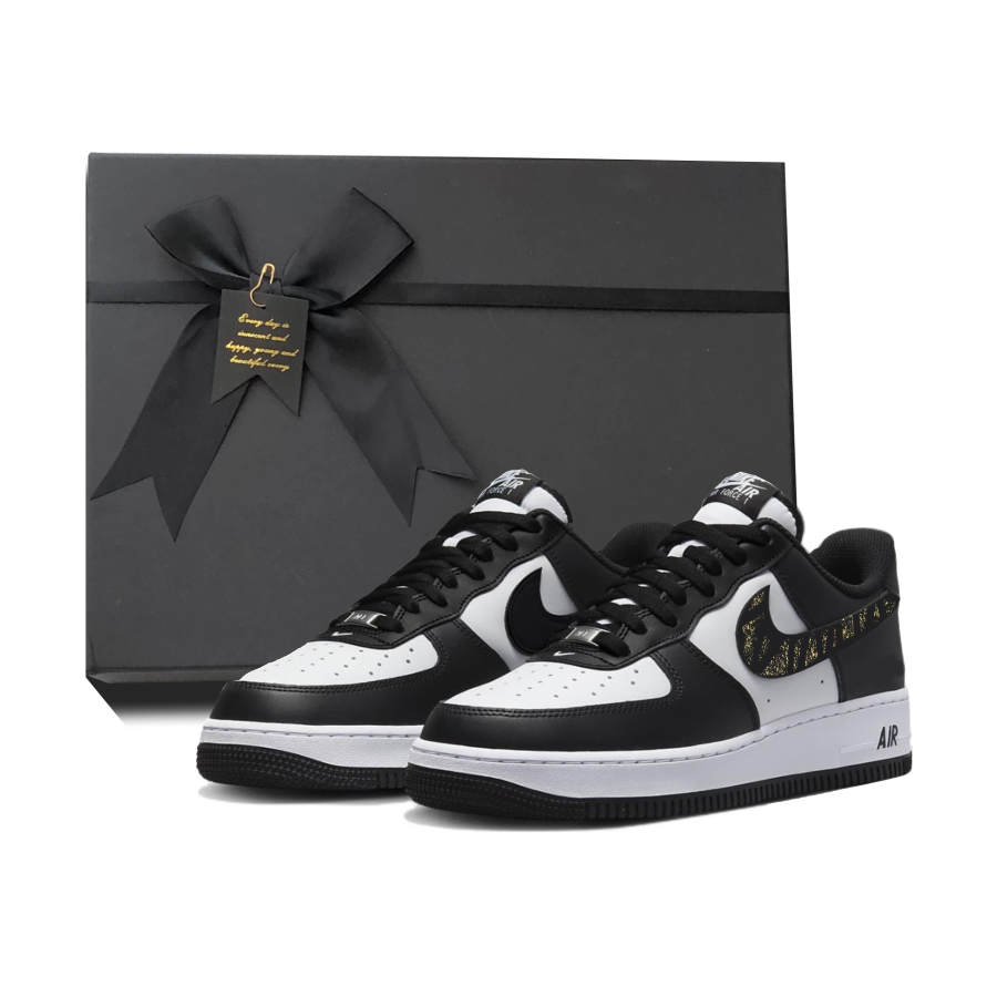 Nike Nike Air Force 1 Slip Resistant Abrasion Resistant Balance Low top Skateboard Shoes Unisex White Black