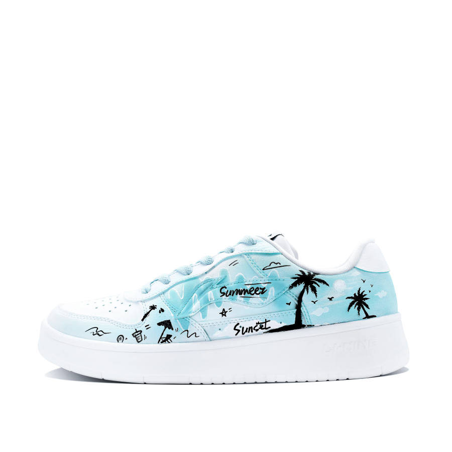 Li-Ning Li Ning Floating Boat Slip Resistant Abrasion Resistant Balance Low top Skateboard Shoes Men's Lake Blue