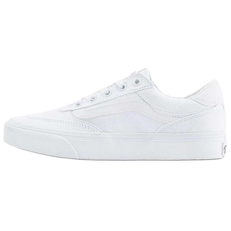 Vans Brooklyn LS Fabric Slip Resistant Abrasion Resistant Low top Skateboard Shoes Women's White