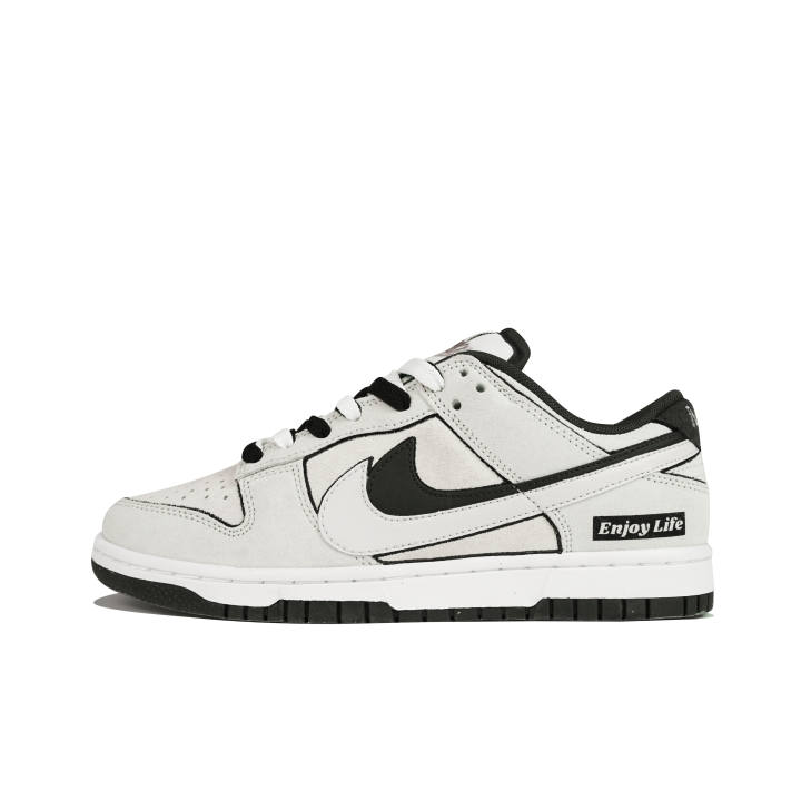 Nike Nike Dunk Slip Resistant Abrasion Resistant Low top Skateboard Shoes Unisex Light Gray