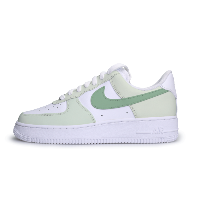 Nike Nike Air Force 1 Abrasion Resistant Low top Skateboard Shoes Unisex White Green