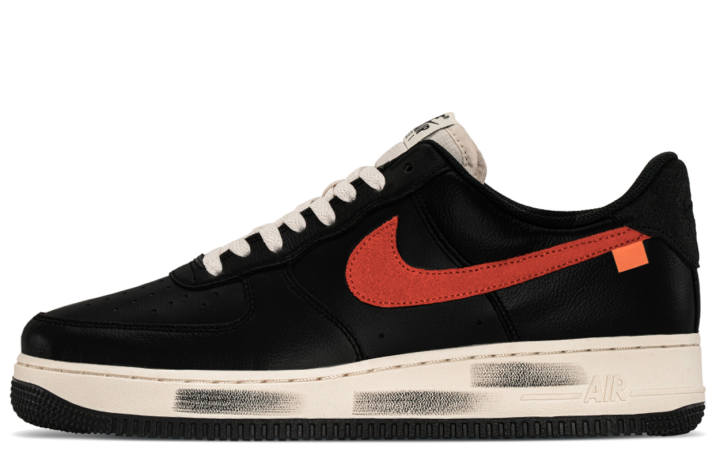 Nike Nike Air Force 1 Abrasion Resistant Abrasion Resistant Low top Skateboard Shoes Men's Black White