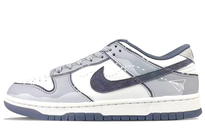 Nike Nike Dunk Slip Resistant Abrasion Resistant Low top Skateboard Shoes Men's Gray White