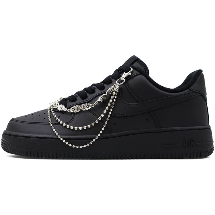 Nike Nike Air Force 1 Abrasion Resistant Low top Skateboard Shoes Unisex Black