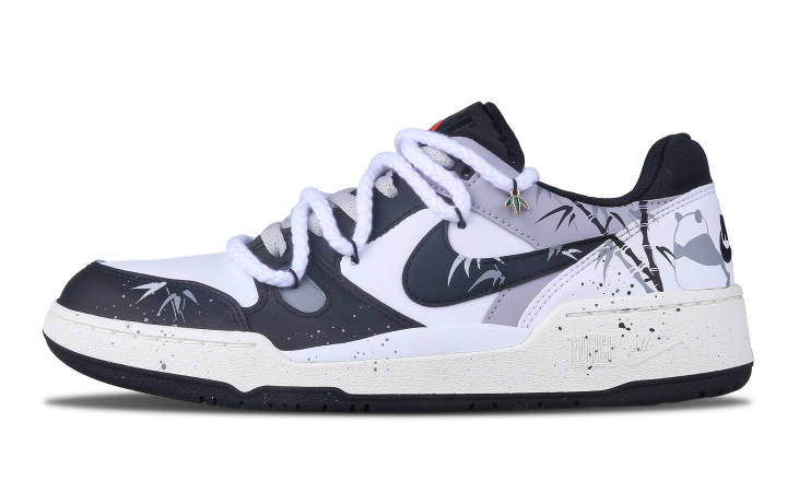 Nike Nike Full Force Cushioning Low top Skateboard Shoes Men's Black White Gray