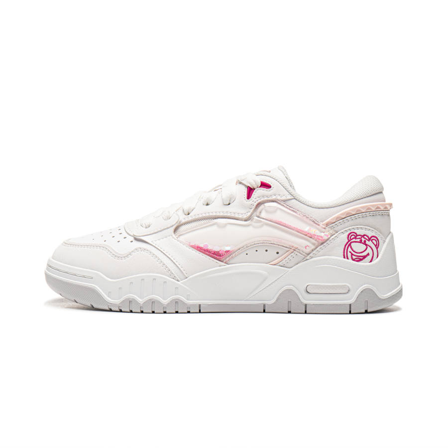 Li-Ning Li Ning x Disney Moon White 3 Synthetic Leather Cushioning Low top Skateboard Shoes Women's Standard White