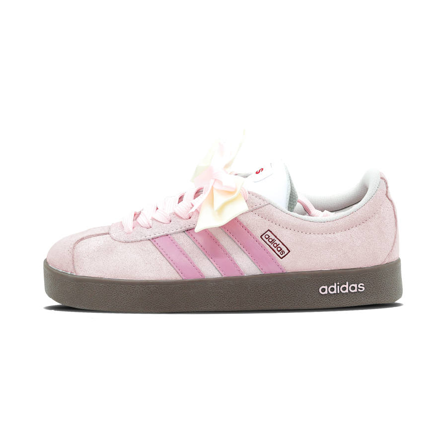 Adidas Neo VL Court 2.0 Pear Cyan Slip Resistant Abrasion Resistant Low top Skateboard Shoes Unisex Pink
