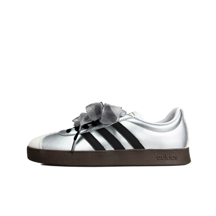 Adidas Neo VL Court 2.0 Low top Skateboard Shoes Unisex Silver Black