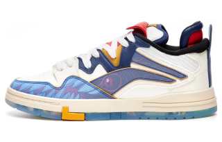 Li-Ning Li Ning Wave Pro Year Beast Slip Resistant Cushioning Abrasion Resistant Low top Skateboard Shoes Men's Blue White