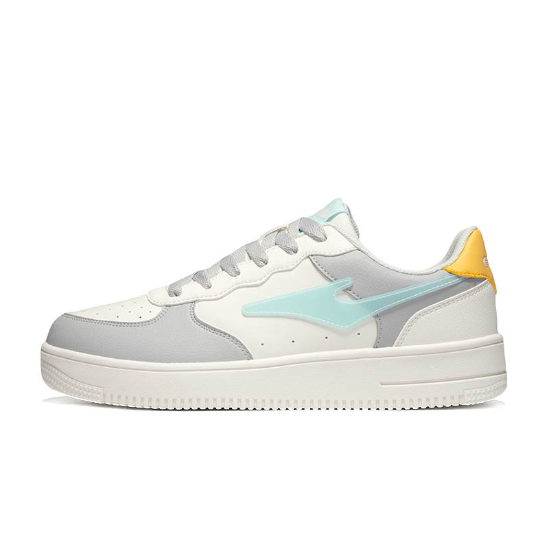Erke Skateboard Slip Resistant Abrasion Resistant Low top Skateboard Shoes Men's White Gray
