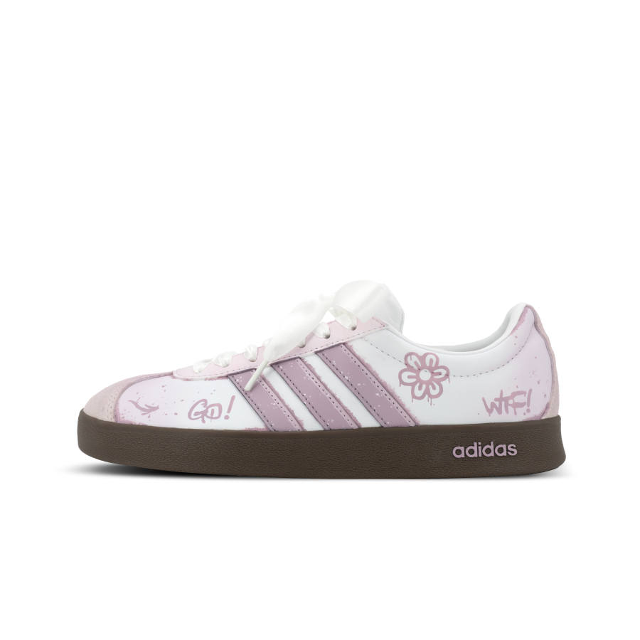 Adidas Adidas Vl Court Classic Gorilla Mischief XJDD Graffiti Girlish Skateboard Shoes Women's Purple