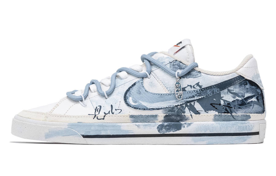 Nike Nike Court Legacy Six Eight, Ink Wash Landscape Height Increasing Height Increasing Low top Skateboard Shoes