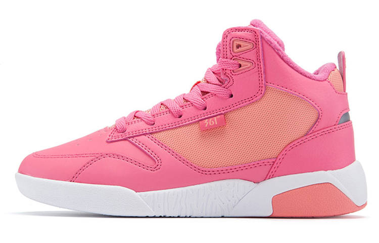 361° Fleece Lined Thermal High top Winter Padded Skateboard Shoes Women's Peach Red