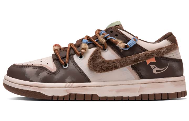 Nike Nike Dunk Low Wild Monsoon Synthetic Leather Slip Resistant Abrasion Resistant Low top Skateboard Shoes Unisex Umber