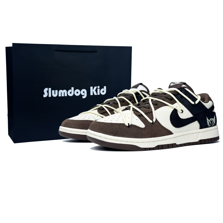 Nike Nike Dunk Abrasion Resistant Low top Skateboard Shoes Unisex Black Brown