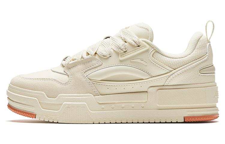 Anta Slightly Sweet Puffy Shoes Abrasion Resistant Low top Skateboard Shoes Women's Beige