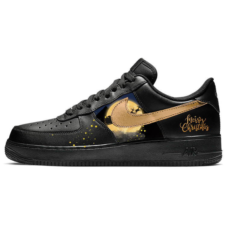 Nike Nike Air Force 1 Versatile Slip Resistant Low top Skateboard Shoes Unisex Black