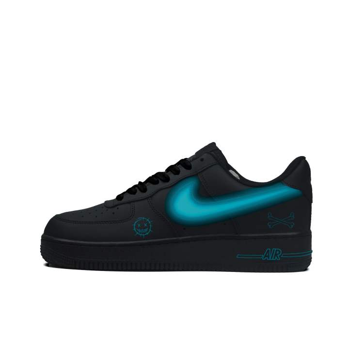 Nike Nike Air Force 1 Abrasion Resistant Abrasion Resistant Low top Skateboard Shoes Unisex Black