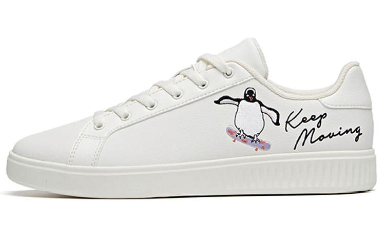 Anta Slip Resistant Abrasion Resistant Slip Resistant Abrasion Resistant Low top Skateboard Shoes Women's White Black