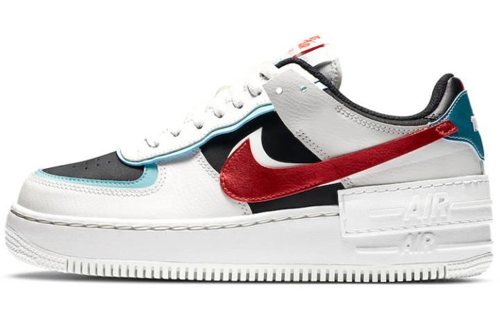Nike Nike Air Force 1 Low Shadow Bleached Aqua Chile Red Women's