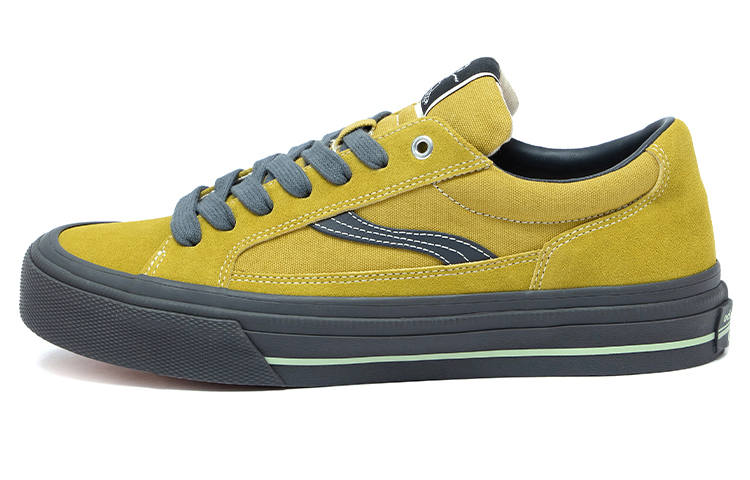 ODDCIRKUS Astley Neon Suede Balance Abrasion Resistant Slip Resistant Low top Skateboard Shoes Unisex Kiwi Yellow