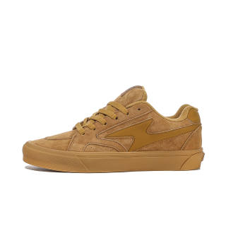 HOMDOON Slip Resistant Abrasion Resistant Low top Skateboard Shoes Unisex Yellow