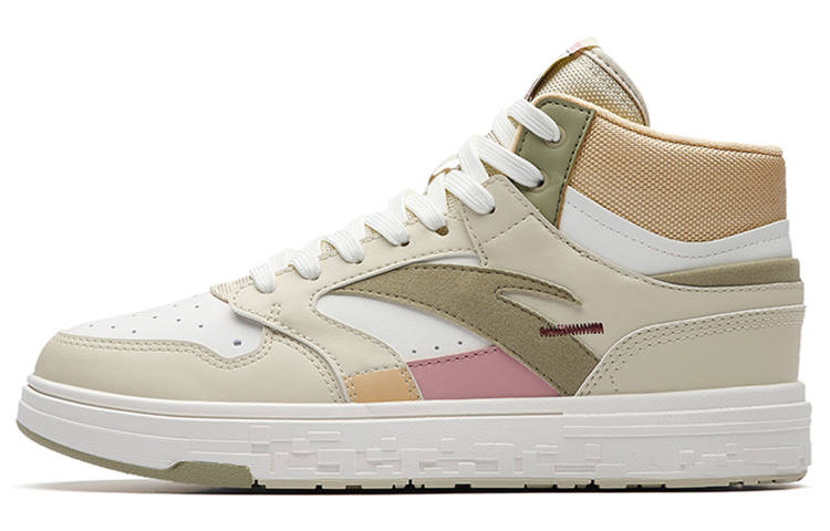 Anta Textile, Synthetic Leather Comfortable Slip Resistant Cushioning Abrasion Resistant High top Skateboard Shoes
