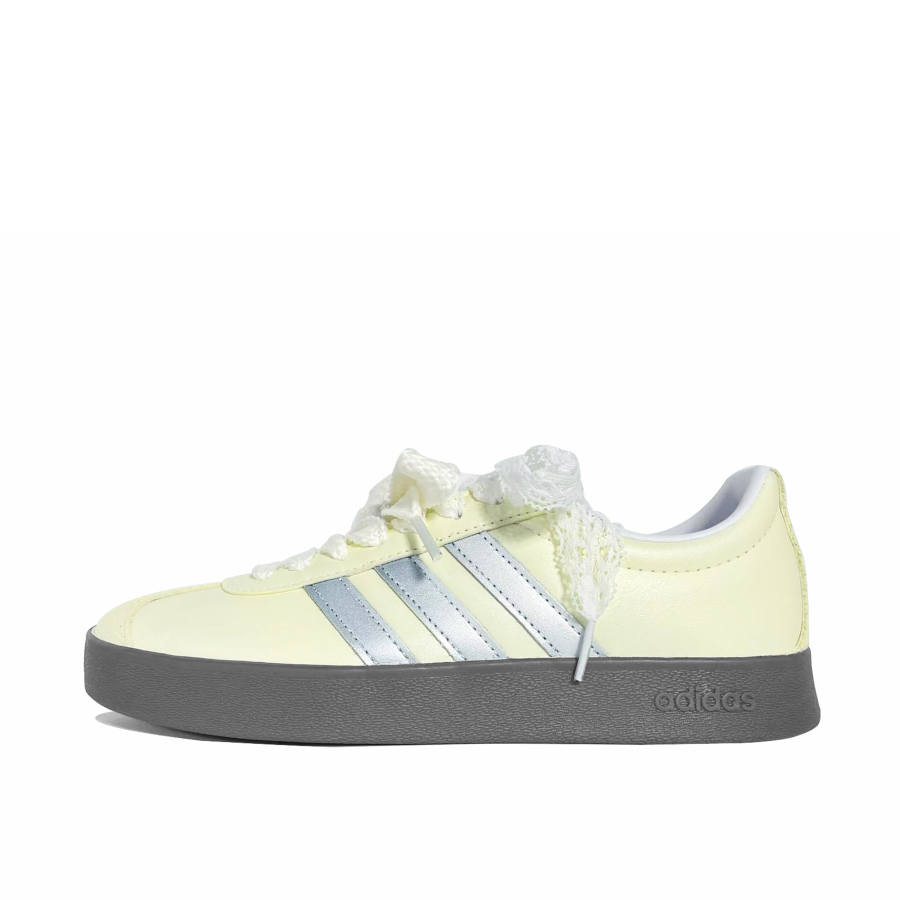 Adidas Neo VL Court 2.0 Custard Bun Coverage Quick Dry Lightweight Low top Skateboard Shoes Unisex Yellow Silver