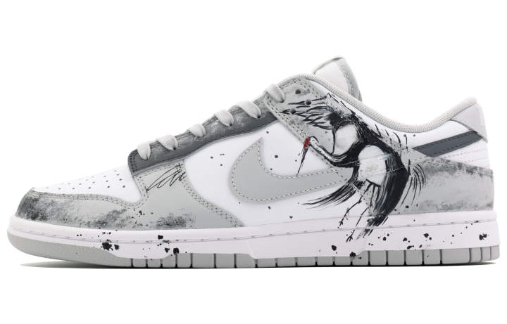 Nike Nike Dunk Crane Chirping Abrasion Resistant Low top Skateboard Shoes Unisex Gray