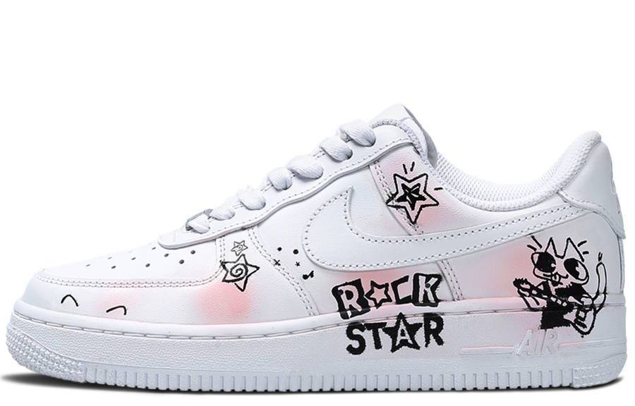 Nike Nike Air Force 1 Wear resistant And Lightweight Low top Skateboard Shoes Women's White