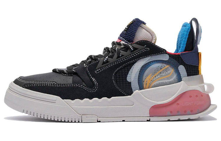Li-Ning Li Ning Enlightenment Textile, Synthetic Leather, Split Suede Slip Resistant Cushioning Abrasion Resistant Low top
