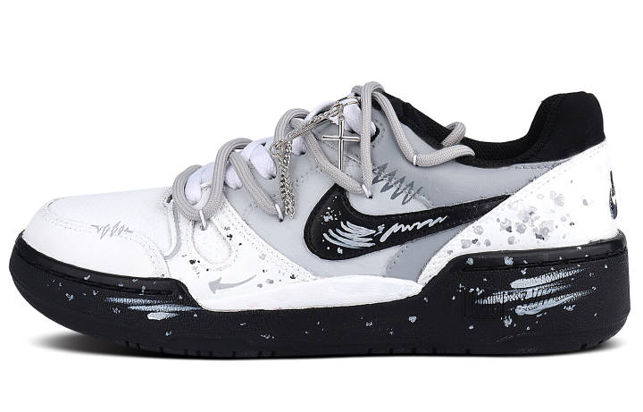 Nike Nike Full Force Cushioning, Wear Resistant Low top Skateboard Shoes Men's Black White