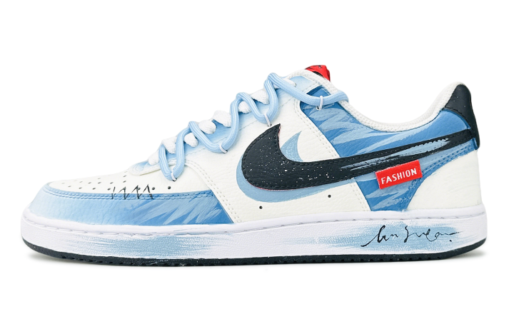 Nike Nike Court Vision 1 Wear resistant And Lightweight Low top Skateboard Shoes Men's Blue