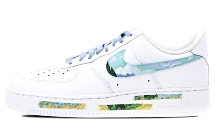 Nike Nike Air Force 1 Low 07 Air Force 1 When Shoes Is Playing Low top Skateboard Shoes Unisex Yellow Green