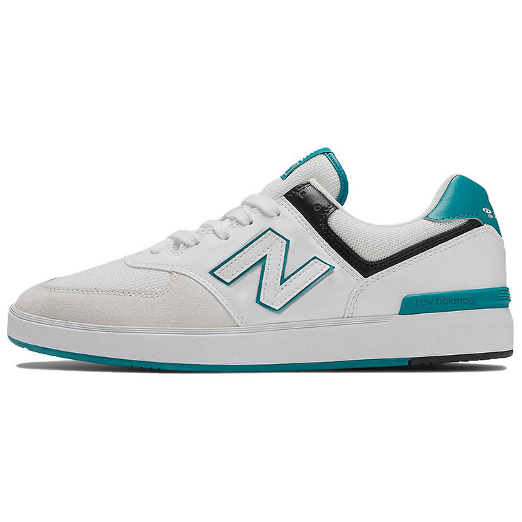 New Balance New Balance NB 574 Low top Skateboard Shoes Men's White Cyan