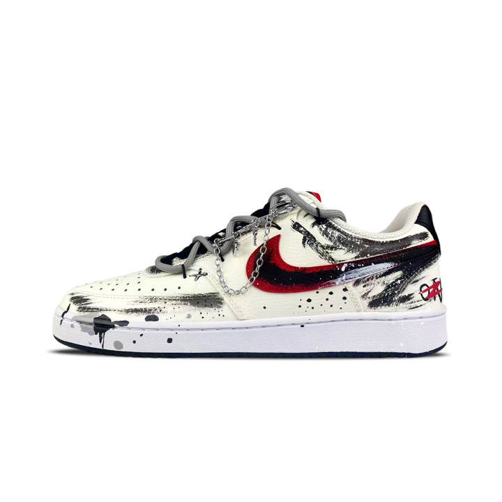 Nike Nike Court Vision 1 BNK Ink Dyed Red Shadow Abrasion Resistant Height Increasing Abrasion Resistant Height Increasing