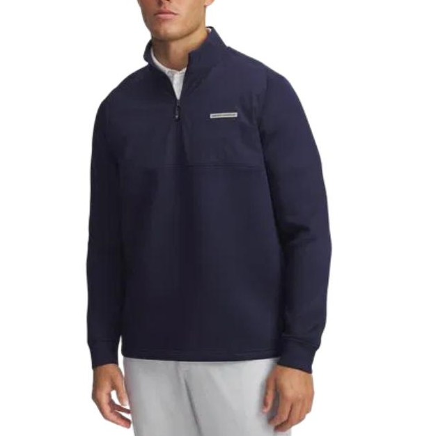 Under Armour Sweatshirts Men's Marine Blue Stand Collar Moderate