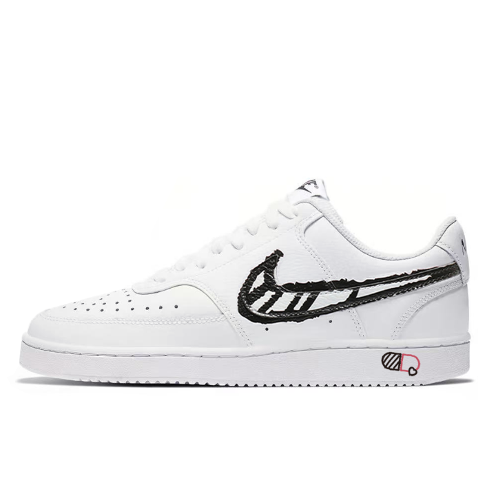 Nike Nike Court Vision 1 Abrasion Resistant Low top Skateboard Shoes Unisex Black