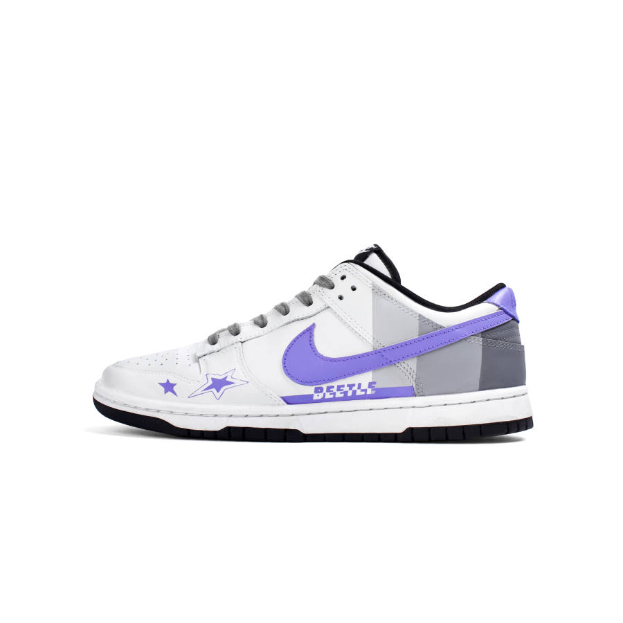 Nike Nike Dunk Synthetic Leather Abrasion Resistant Low top Skateboard Shoes Unisex White