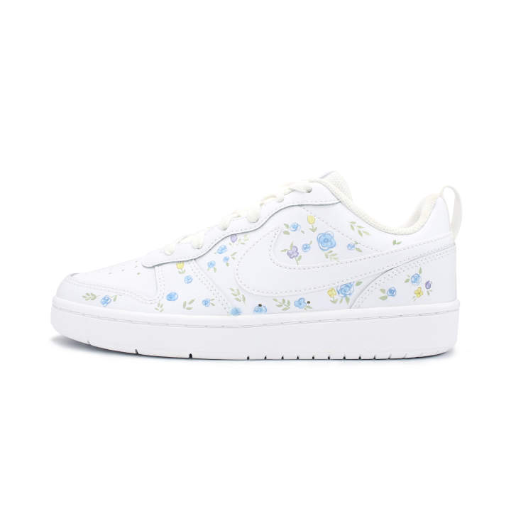 Nike Nike Court Borough 2 Mandarina Flower Language, Innovative Manufacturing Lightweight Low top Skateboard Shoes GS