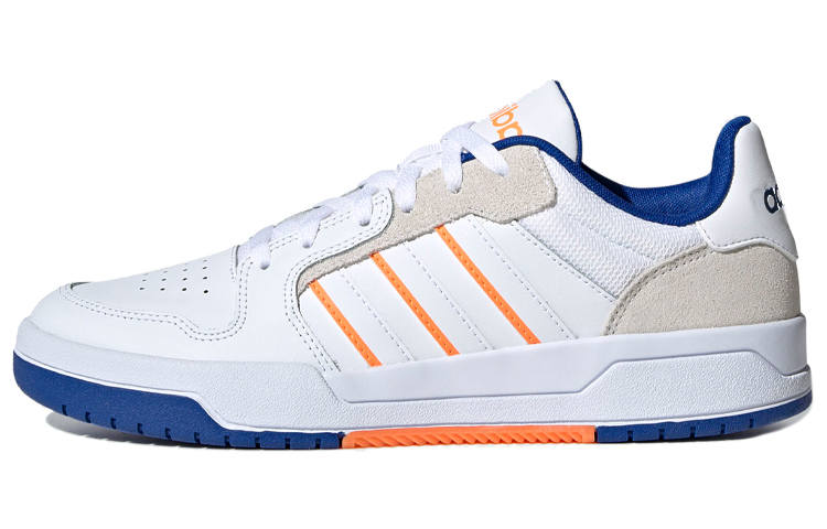 Adidas Neo Entrap Comfortable Low top Skateboard Shoes Men's White Blue Orange