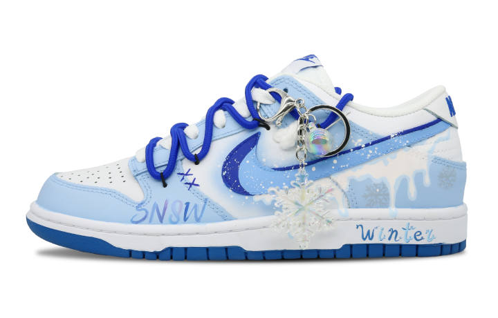 Nike Nike Dunk Low top Skateboard Shoes Men's White Blue