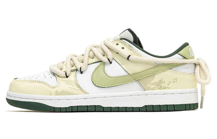 Nike Nike Dunk 668, Summer Waltz Abrasion Resistant Low top Skateboard Shoes Unisex Yellow White