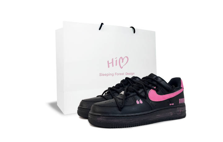 Nike Nike Air Force 1 Slumber Forest, Passionate Label Abrasion Resistant Low top Skateboard Shoes Unisex Black