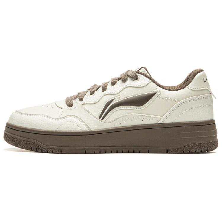 Li-Ning Li Ning Tianji Soft Slip Resistant Cushioning Abrasion Resistant Low top Skateboard Shoes Men's Ecru