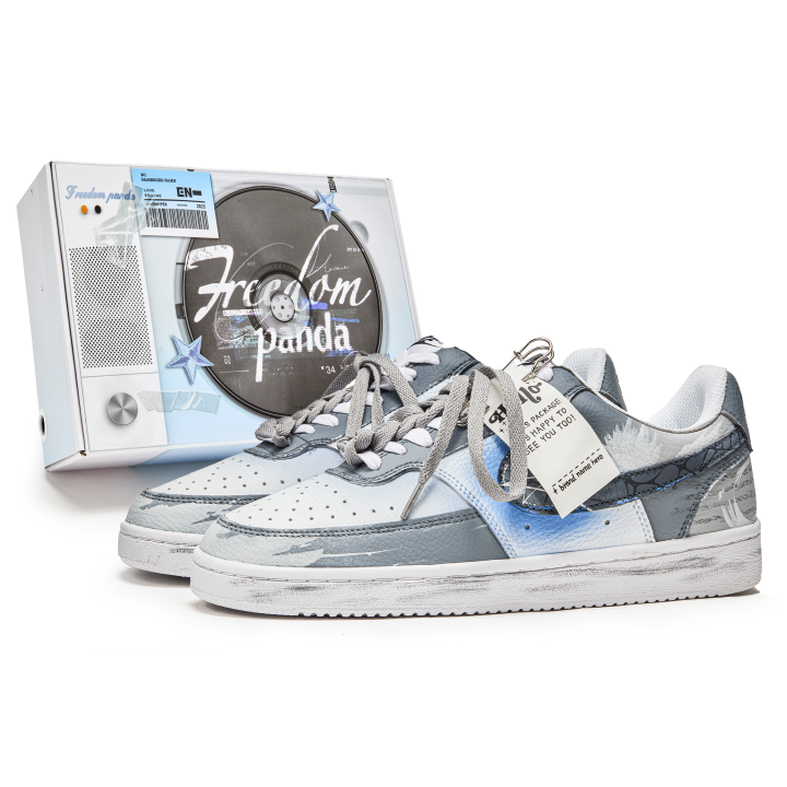 Nike Nike Court Vision 1 Slip Resistant Cushioning Low top Skateboard Shoes Men's Gray White