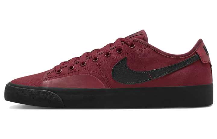 Nike Nike Blazer Court Slip Resistant Low top Skateboard Shoes Men's Burgundy