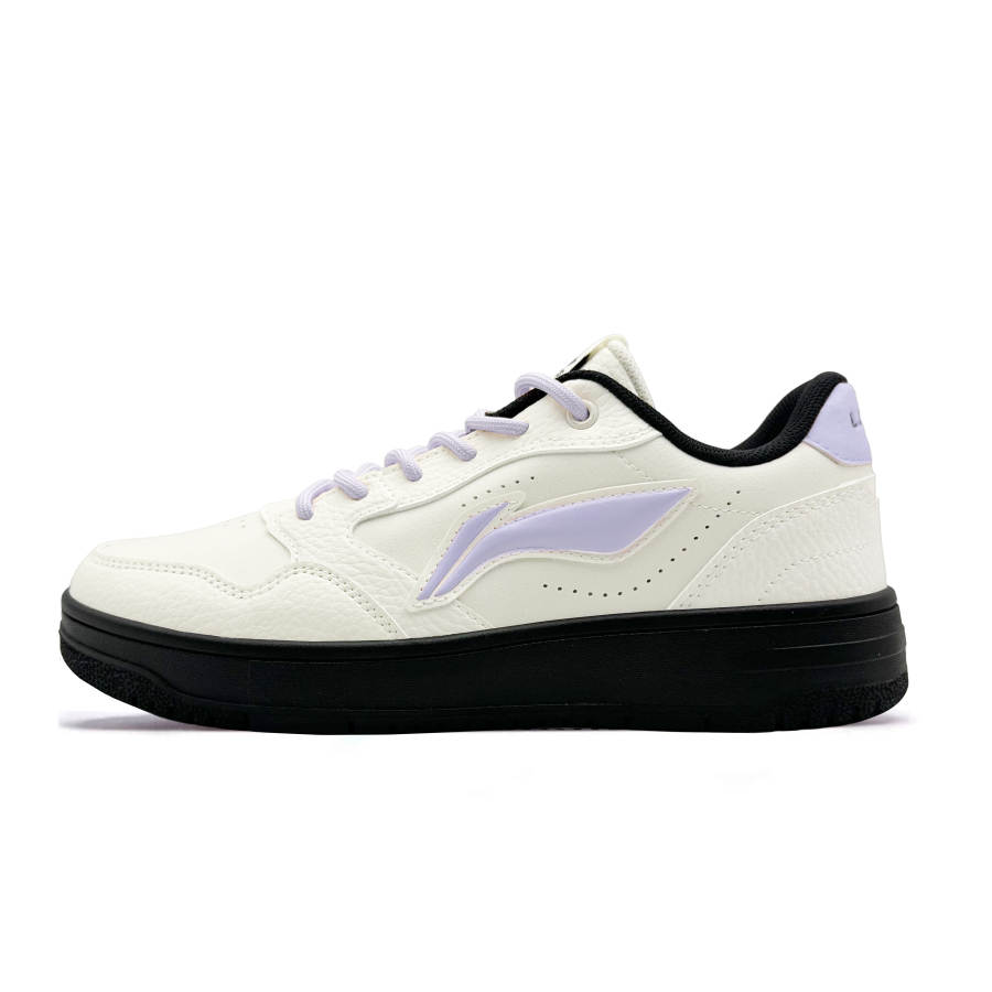 Li-Ning Li Ning Slip Resistant Abrasion Resistant Low top Skateboard Shoes Women's Beige Purple Black