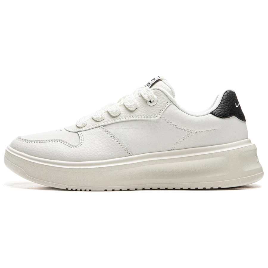 Li-Ning Li Ning Cloud Sky Slip Resistant, Abrasion Resistant, Breathable Low top Skateboard Shoes Women's White Black